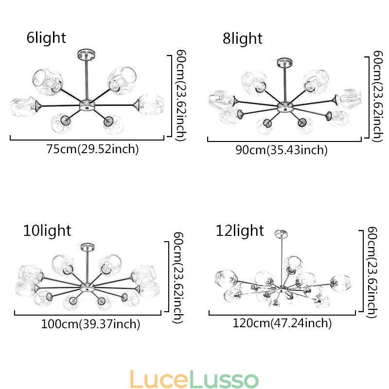 Lampada a sospensione in vetro nordico Lampada a forma di fagiolo magico Illuminazione a lampadario