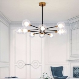 Lampada a sospensione in vetro nordico, lampada rotonda bianco latte, illuminazione a lampadario
