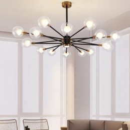 Lampada a sospensione in vetro nordico, lampada rotonda bianco latte, illuminazione a lampadario
