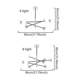 Lampada a sospensione in vetro nordico a forma di fagiolo magico Lampadario Illuminazione