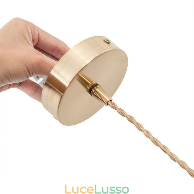 Lampada a sospensione moderna retrò in vetro con paralume a forma di fiore e interruttore a torsione