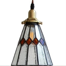 Lampada da soffitto rustica Lampada a sospensione in vetro colorato