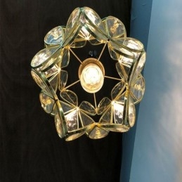 Lampada a sospensione creativa nordica in vetro per la casa, lampada a forma di petalo, lampada da comodino