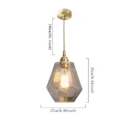 Lampada a sospensione retrò nordica in ottone e vetro, illuminazione per la casa, lampada a forma di torre
