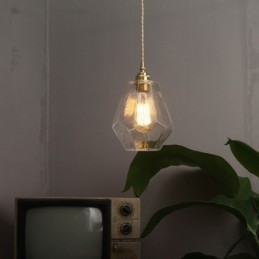 Lampada a sospensione retrò nordica in ottone e vetro, illuminazione per la casa, lampada a forma di torre