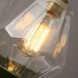 Lampada a sospensione retrò nordica in ottone e vetro, illuminazione per la casa, lampada a forma di torre