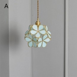 Lampada a sospensione creativa nordica in vetro per illuminazione domestica a forma di petalo