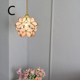 Lampada a sospensione creativa nordica in vetro per illuminazione domestica a forma di petalo