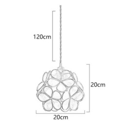 Lampada a sospensione creativa nordica in vetro per illuminazione domestica a forma di petalo