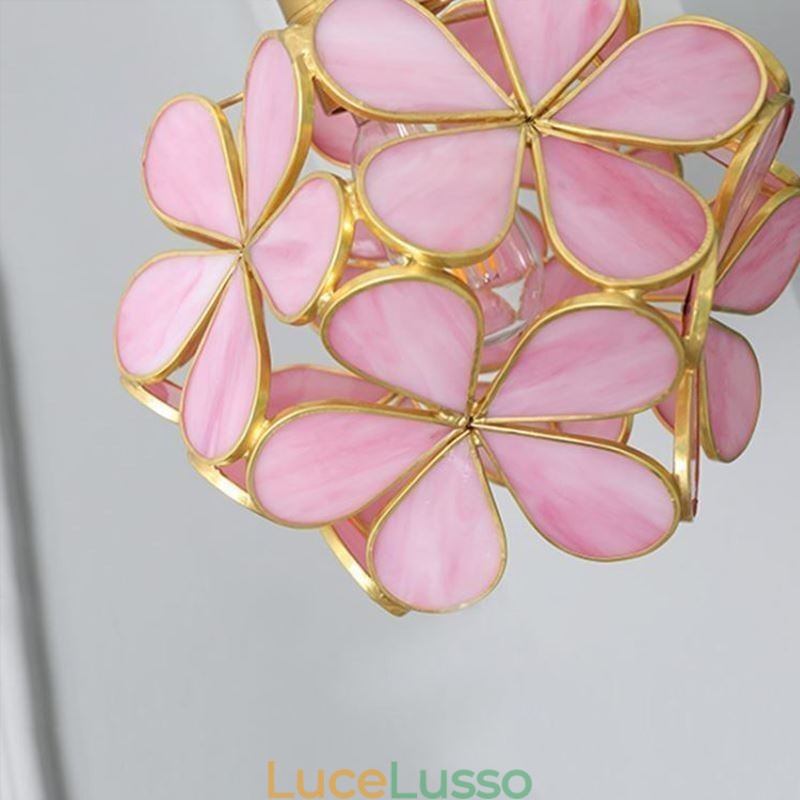 Lampada a sospensione creativa nordica in vetro per illuminazione domestica a forma di petalo