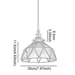 Lampada a sospensione geometrica in vetro colorato