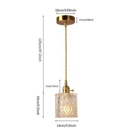 Lampada a sospensione in vetro rigato Jelly Jar Light