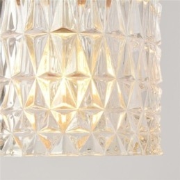 Lampada a sospensione in vetro rigato Jelly Jar Light