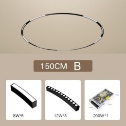 Faretto da binario circolare magnetico da incasso 150 cm