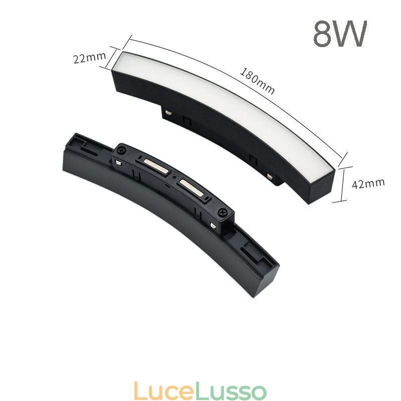 Faretto da binario circolare magnetico da incasso 150 cm