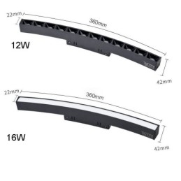 Faretto da binario circolare magnetico da incasso 150 cm