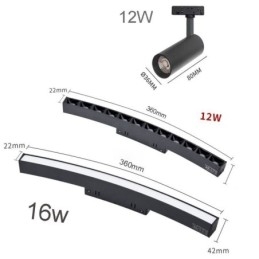 Faretto da incasso magnetico circolare da binario Luce decorativa 150cm