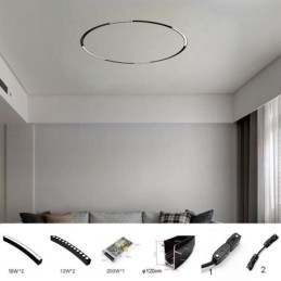 Faretto da binario magnetico da incasso circolare apparecchio di illuminazione da binario 120cm