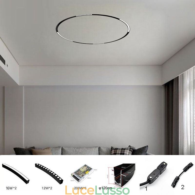 Faretto da binario magnetico da incasso circolare apparecchio di illuminazione da binario 120cm