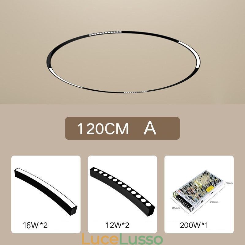 Faretto da binario magnetico da incasso circolare apparecchio di illuminazione da binario 120cm