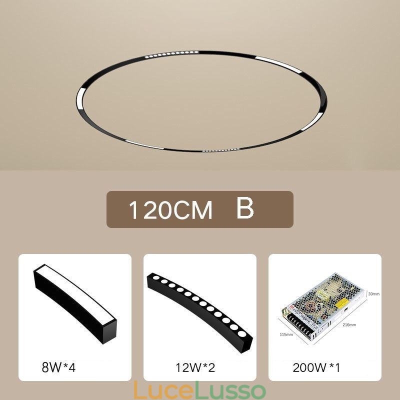 Faretto da binario magnetico da incasso circolare apparecchio di illuminazione da binario 120cm