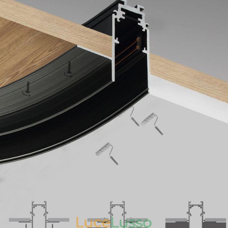 Faretto da binario magnetico da incasso circolare apparecchio di illuminazione da binario 120cm