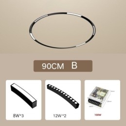 Faretto da incasso magnetico circolare da binario Luce decorativa 80cm