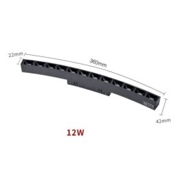 Faretto da incasso magnetico circolare da binario Luce decorativa 60cm