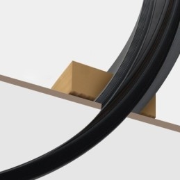 Binari per illuminazione da incasso, strisce di binari magnetici rotondi in alluminio