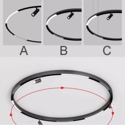 Binari per illuminazione da incasso, strisce di binari magnetici rotondi in alluminio