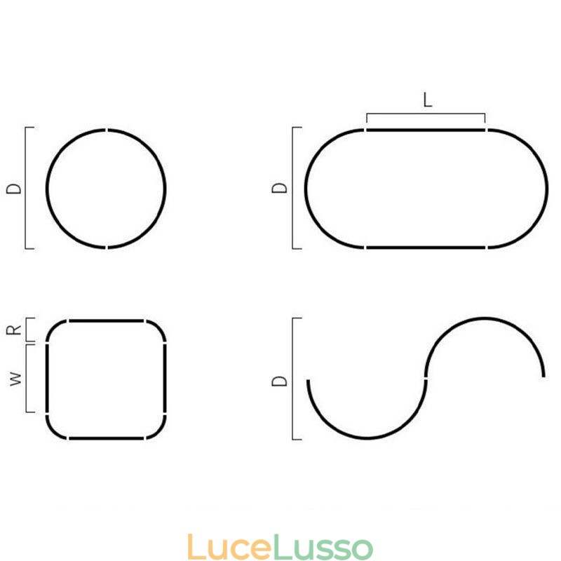 Binari per illuminazione da incasso, strisce di binari magnetici rotondi in alluminio