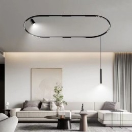 Binari per illuminazione da incasso, strisce di binari magnetici rotondi in alluminio