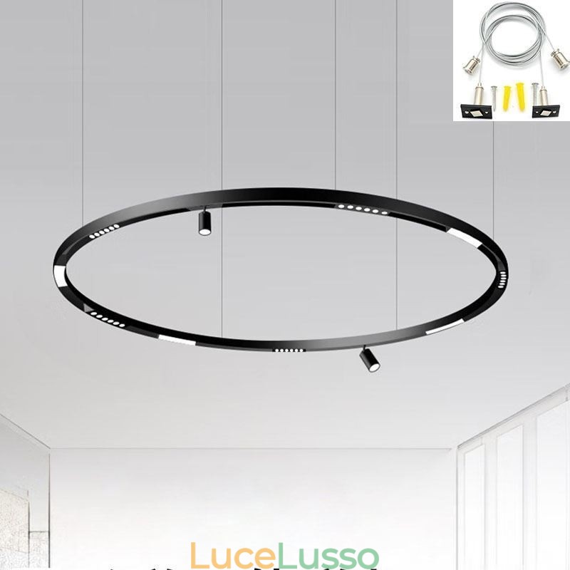 Binari per illuminazione da incasso, strisce di binari magnetici rotondi in alluminio