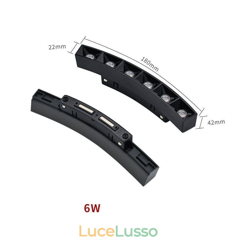 Faretto magnetico da incasso a griglia con griglia da binario