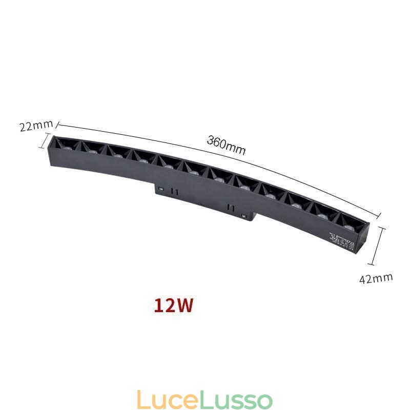 Faretto magnetico da incasso a griglia con griglia da binario