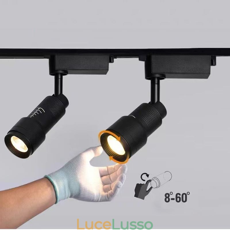 Faretto da pista con messa a fuoco libera Illuminazione d'accento
