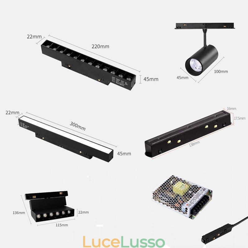 Faretto da incasso magnetico binario luce decorativa 3M*2