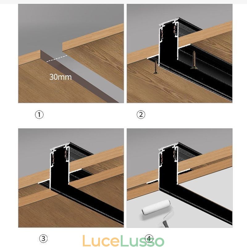 Faretto da incasso magnetico binario luce decorativa 3M*2