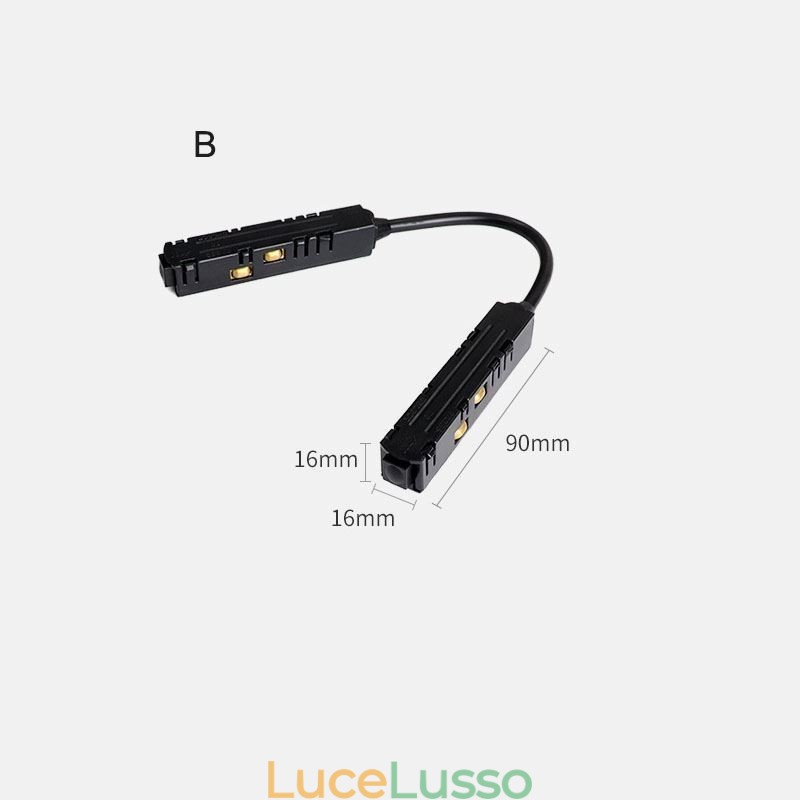 Accessori per illuminazione a binario magnetico Collegamento angolare del binario da incasso