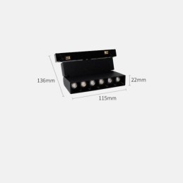 Faretto da incasso magnetico da binario Luce decorativa 6M*2
