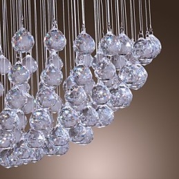Lampadario moderno contemporaneo in cristallo cromato a filo