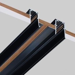 Binari per illuminazione da incasso Profilo per superficie di binari in alluminio magnetico Striscia luminosa per binari ultrasottili da 100 cm