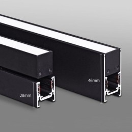 Binari per illuminazione da incasso Profilo per superficie di binari in alluminio magnetico Striscia luminosa per binari ultrasottili da 100 cm