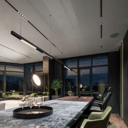 Binari per illuminazione da incasso Profilo per superficie di binari in alluminio magnetico Striscia luminosa per binari ultrasottili da 100 cm