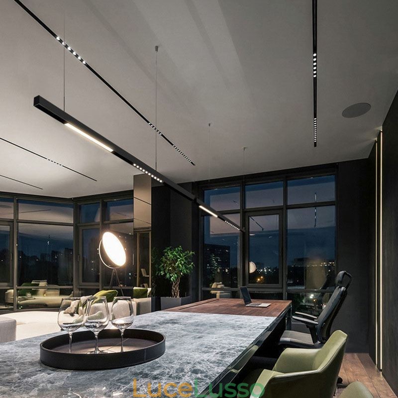 Binari per illuminazione da incasso Profilo per superficie di binari in alluminio magnetico Striscia luminosa per binari ultrasottili da 100 cm