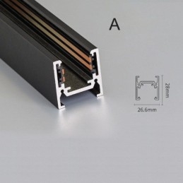 Binari per illuminazione da incasso Profilo per superficie di binari in alluminio magnetico Striscia luminosa per binari ultrasottili da 100 cm