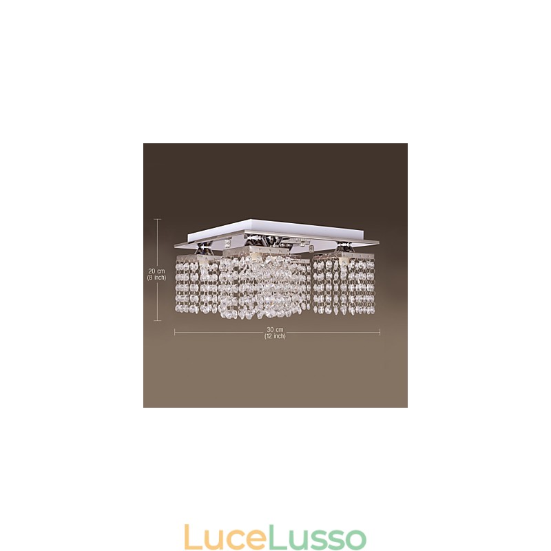 Plafoniera Cristallo Moderna 5 Luci