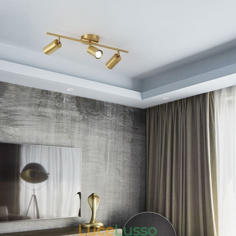 Lampada da soffitto a filo in ottone nordico