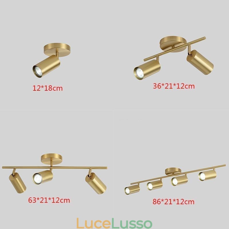 Lampada da soffitto a filo in ottone nordico