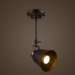 Faretto rustico in ferro, lampada da soffitto vintage da campagna